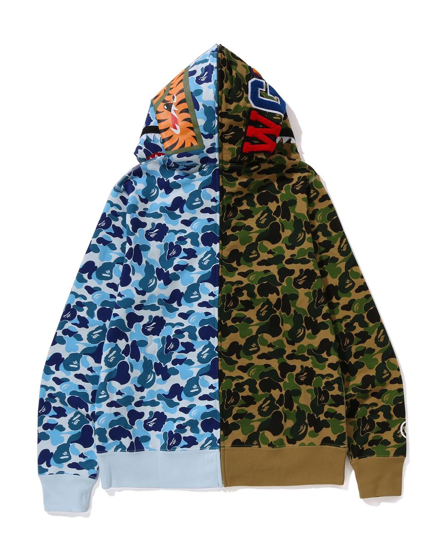 A BATHING APE® Abc Camo Separate Shark Full Zip Hoodie | Bape