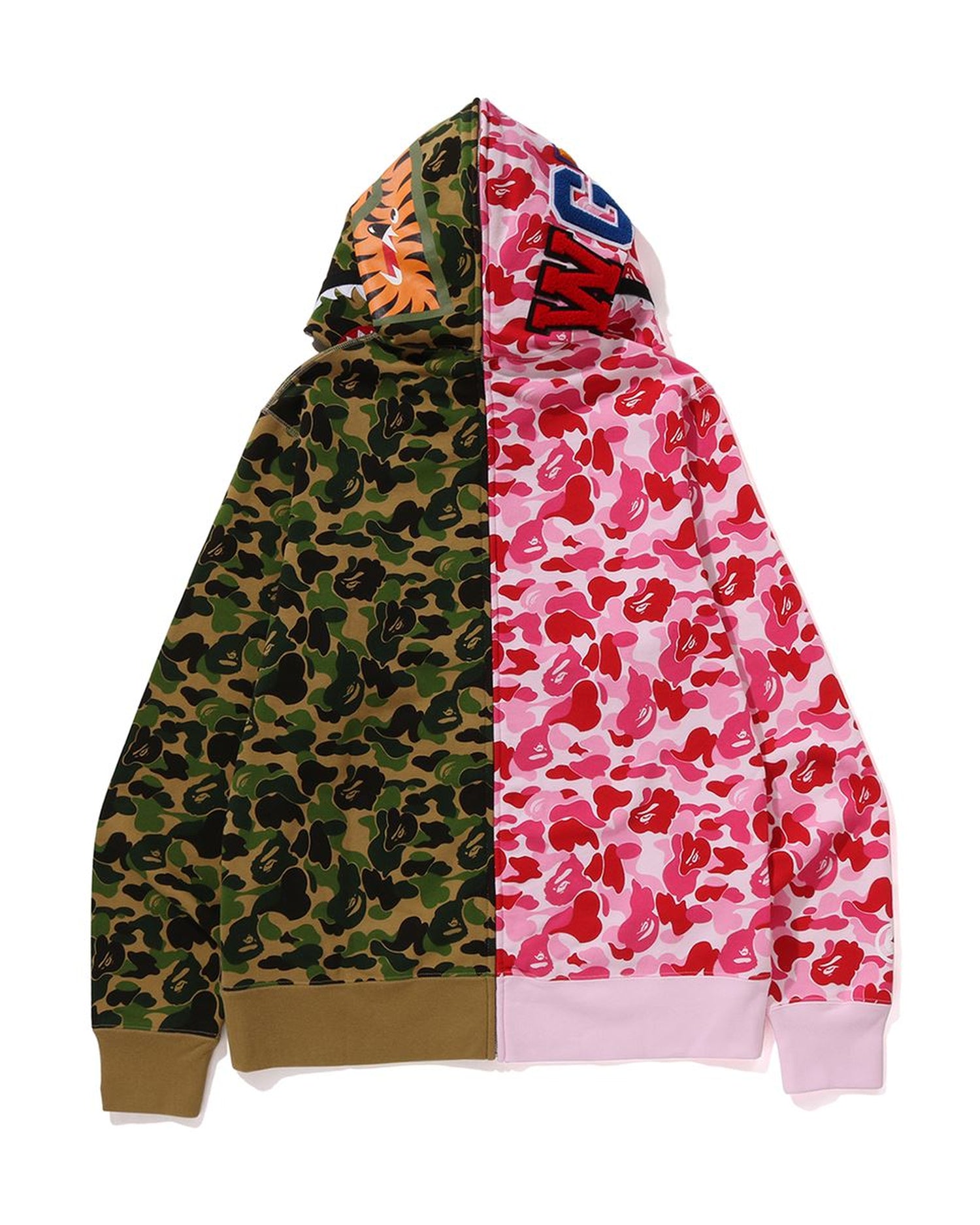 A BATHING APE® Abc Camo Separate Shark Full Zip Hoodie | Bape