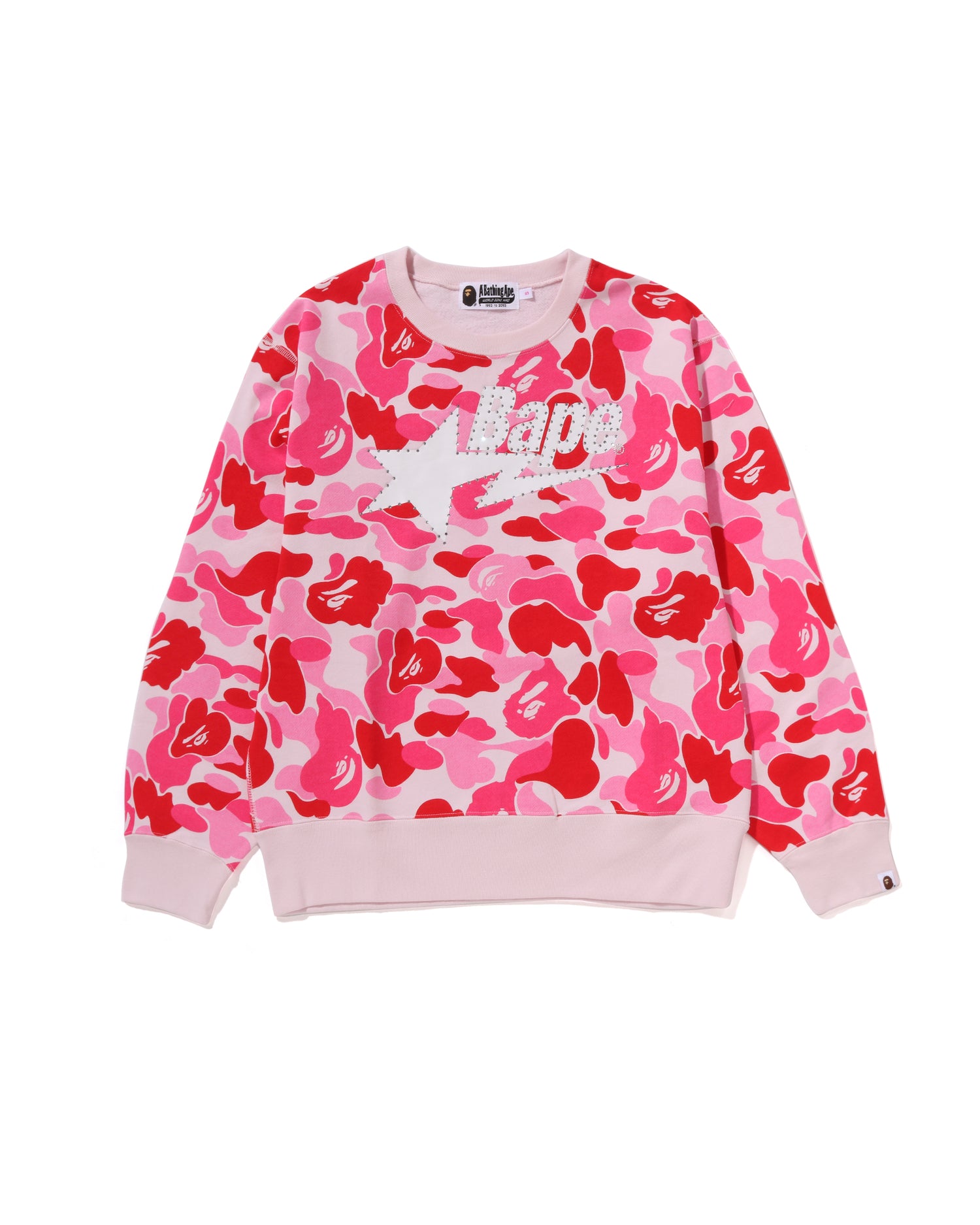A BATHING APE® Abc Camo Rhinestone BAPE STA Crewneck Sweatshirt