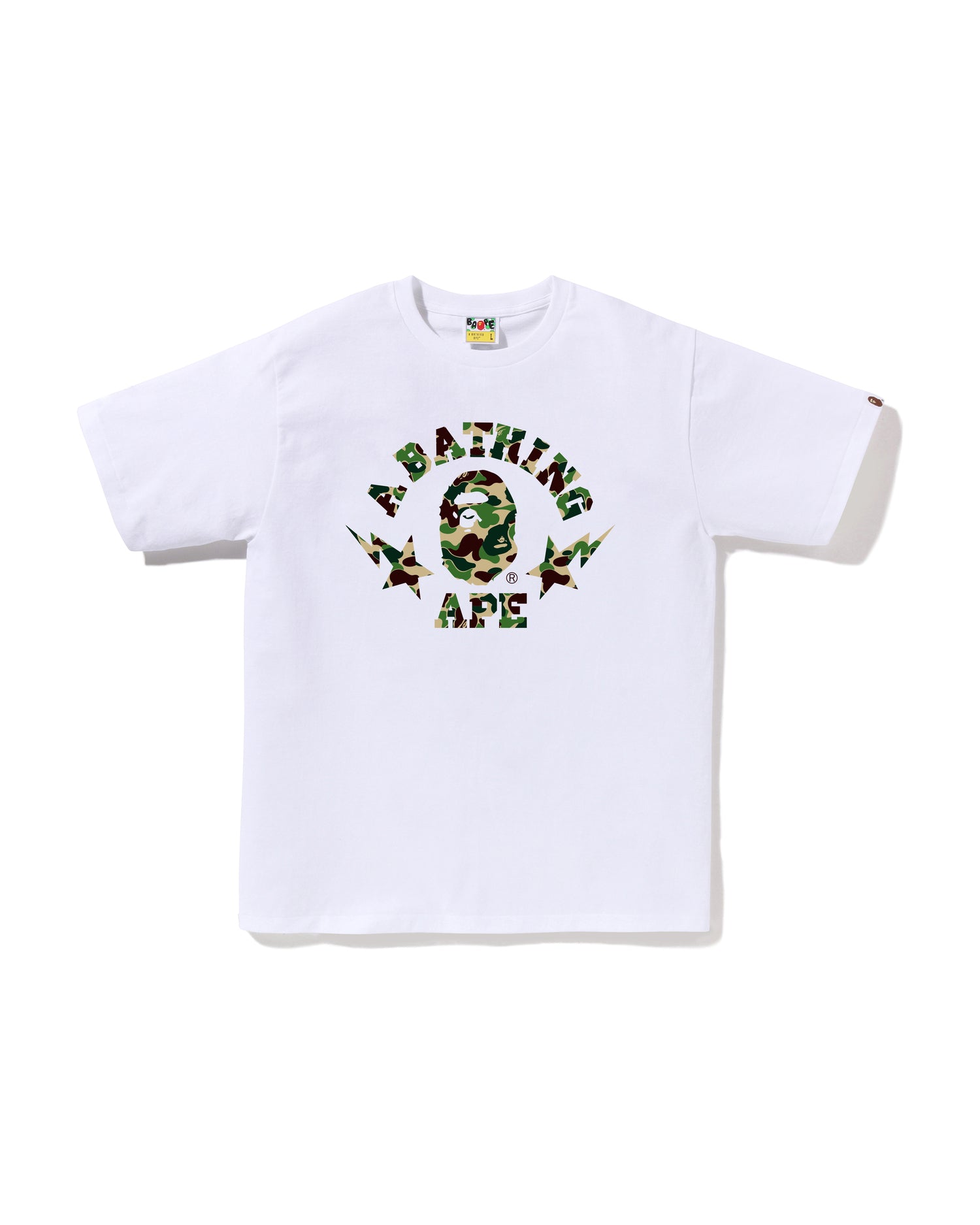 A BATHING APE® Abc Camo STA College Tee | Bape official website