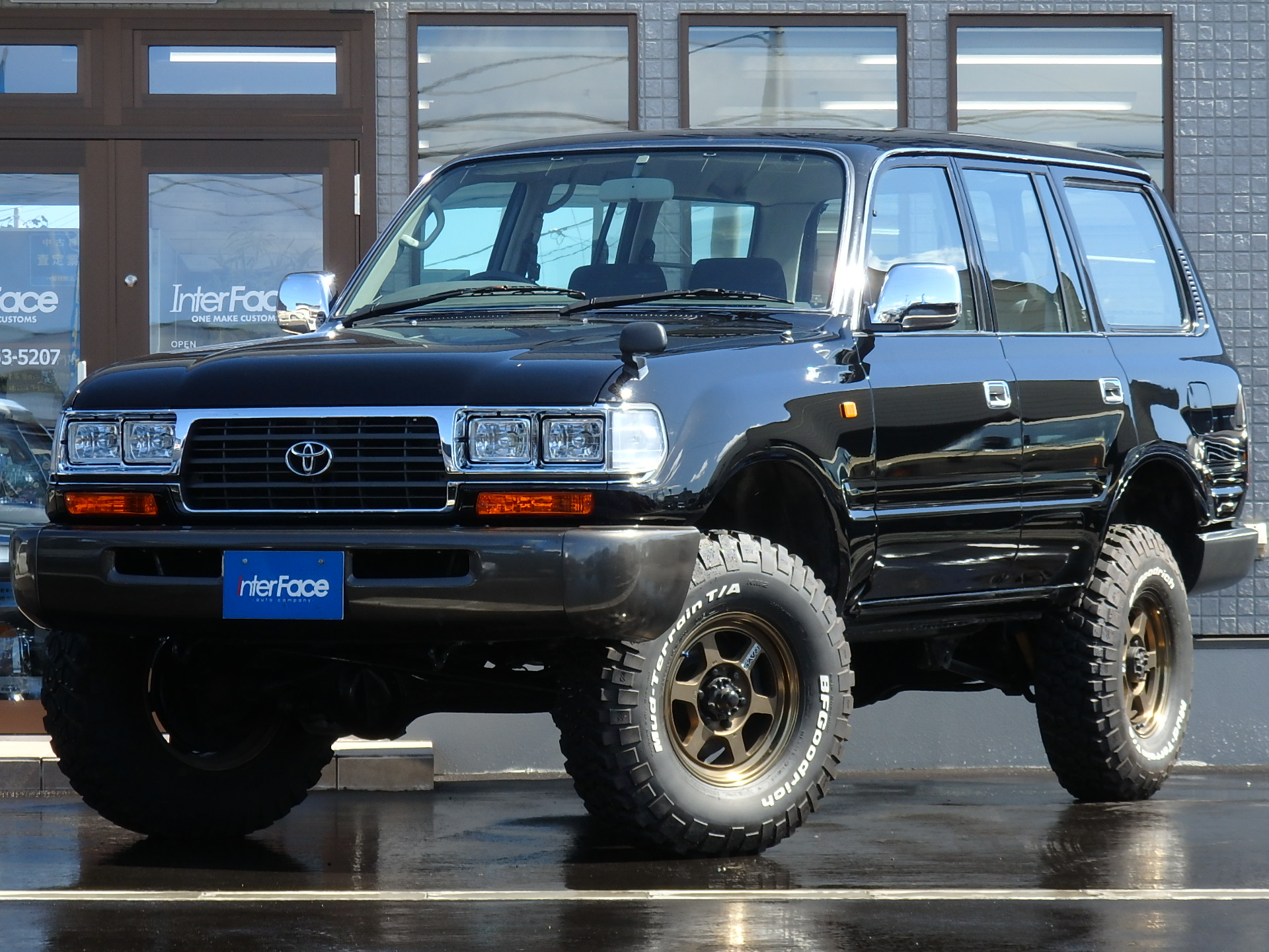 ランクル80最終型GXナロー☆純正ブラック♪新品輸出用角目換装