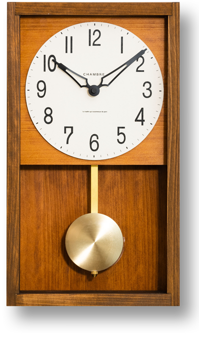 Chambre】Wooden wall clock made by Japanese craftsmen