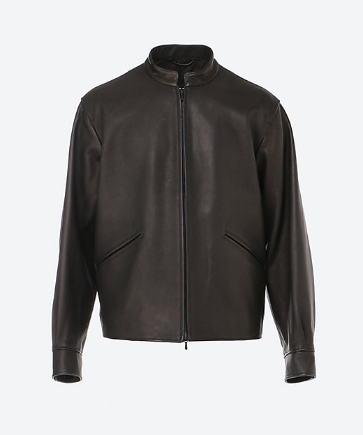 ブルゾン Lamb Leather Zip Short Jacket