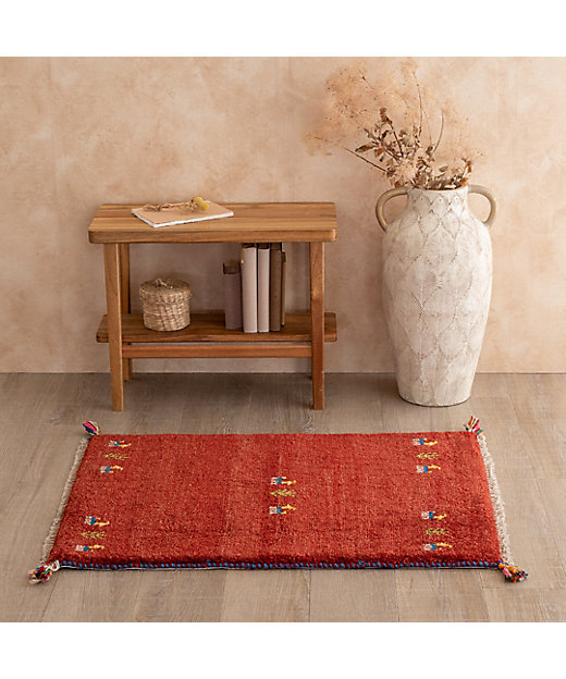 ☆ペルシャ手織りギャッベ 玄関マットMサイズ 12 | 三越伊勢丹