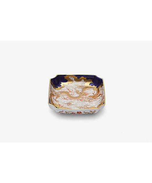 染錦金彩雲龍 角4号飾皿 | 深川製磁/フカガワセイジ | 三越伊勢丹