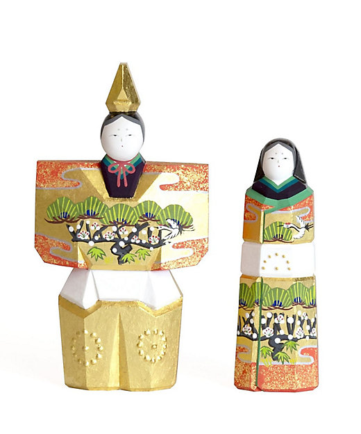 送料無料】奈良一刀彫 神泉作 立雛 5号（三越） | 神泉/シンセン