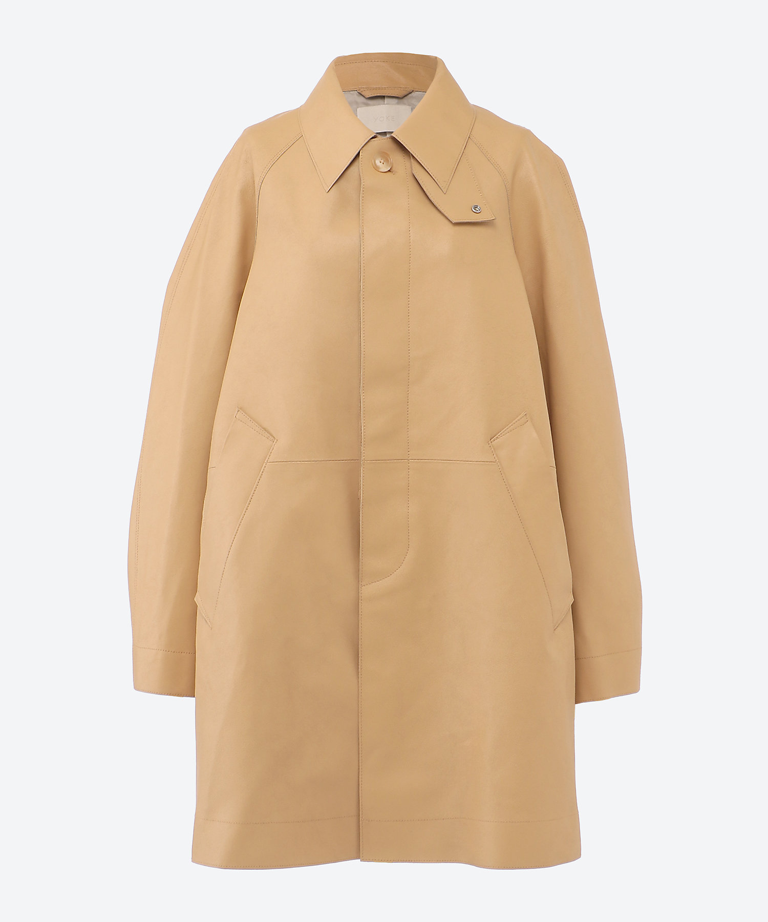 LEATHER CUT―OFF HALF COAT