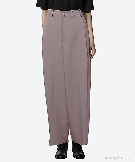 パンツ Draping Crotch Box Pleats