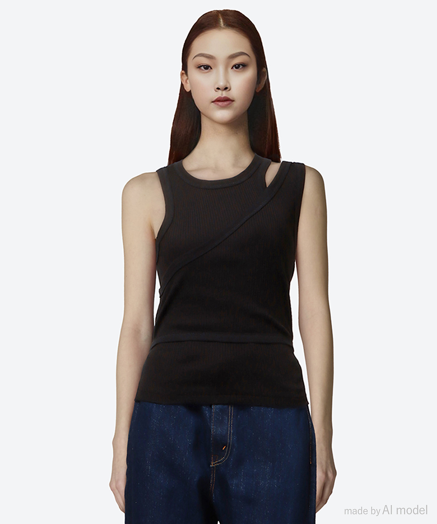 DOUBLE SHOULDER TANK TOP 12375 | HYKE