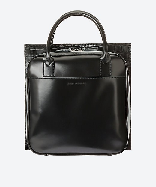 ステアガラス×クロコ型押し レザーバッグ JP―K206―051