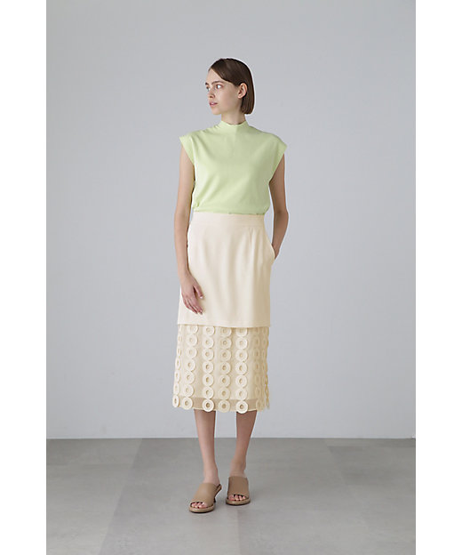 ◇サークルレースフリンジスカート（5314220702） | ADORE