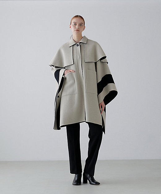 ◇Ca混2TONEリバーケープコート（5315252102