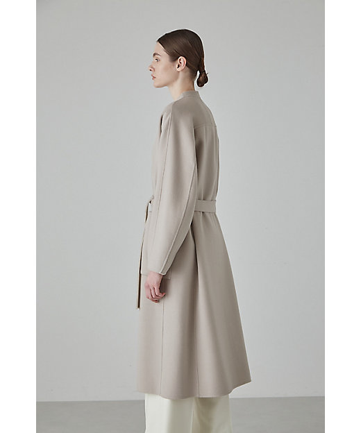 カシミヤ混 2TONE リバーロングコート（5313252001