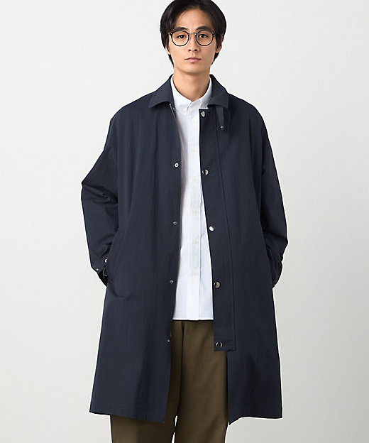 コットンナイロンストレッチ ステンカラーコート（4717MO02