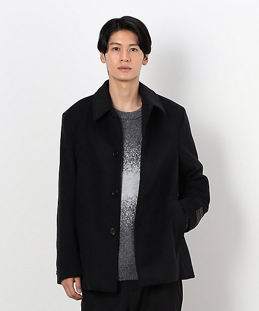 エアリーウールビーバー 2WAY ステンカラー ショート コート