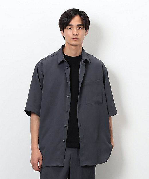 セットアップ対応】ポリエステル 楊柳 5分袖シャツ（4733IK11