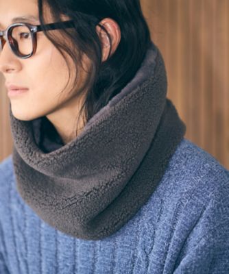 リバーシブル】ボアフリース＆ファー スヌード（4782RM05