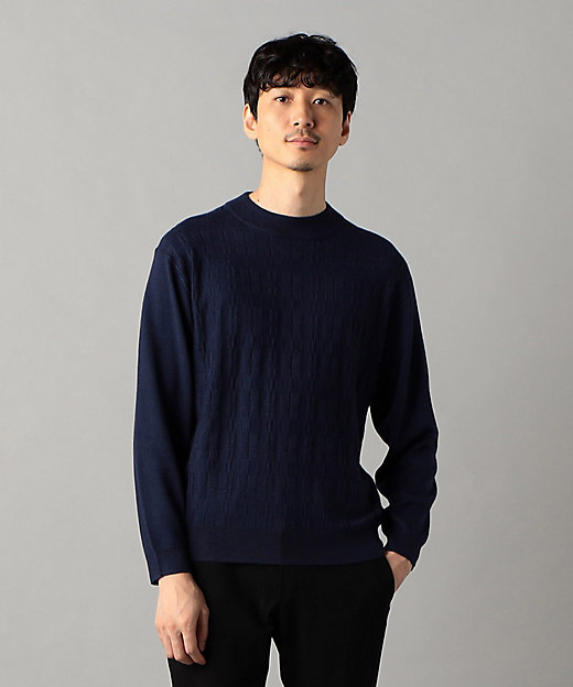 リンクスチェック柄 モックネックニット（0734KI10） | COMME