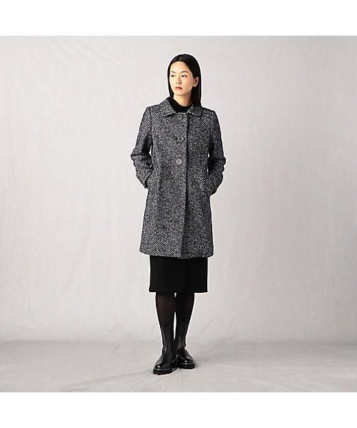 ヘリンボーンツイード クラシカルコート（0814WA02