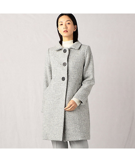 ヘリンボーンツイード クラシカルコート（0814WA02