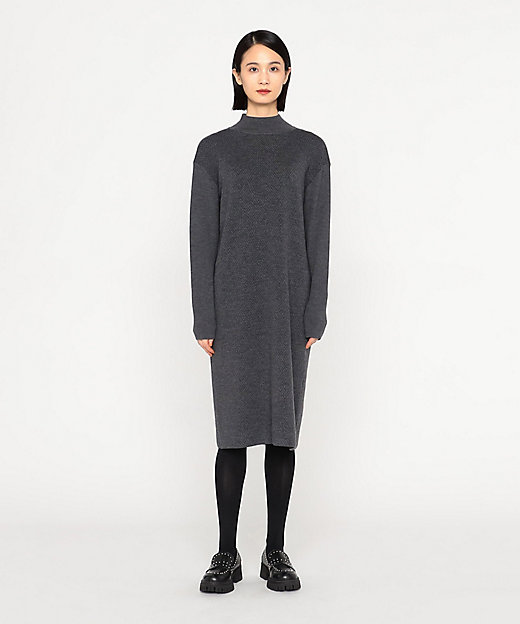 ハイネックジャカードニットワンピース（0815II10） | ARTISAN