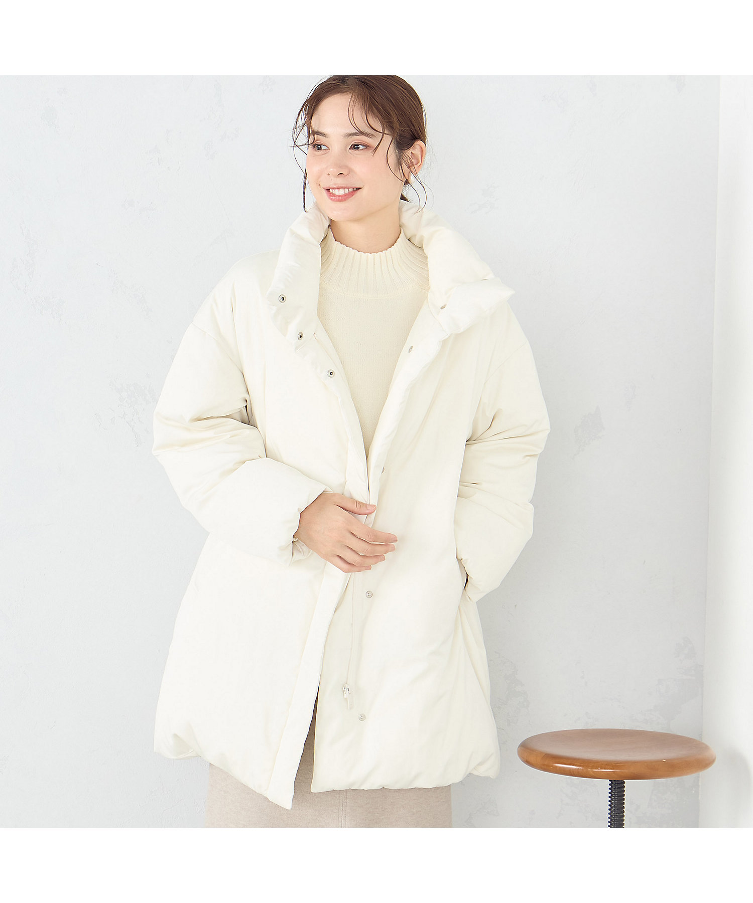 リサイクルタフタ 撥水加工 オーバーサイズ ダウンコート