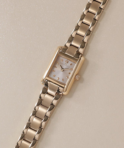 RGスクエアメタルバンド ウォッチ（ベージュ旭光ダイヤモンド