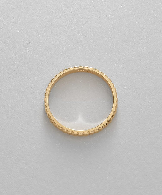 K18ガドルーンカット リング細（2002244639