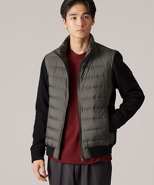 コンパクトダウン】ニットコンビ ダウンブルゾン