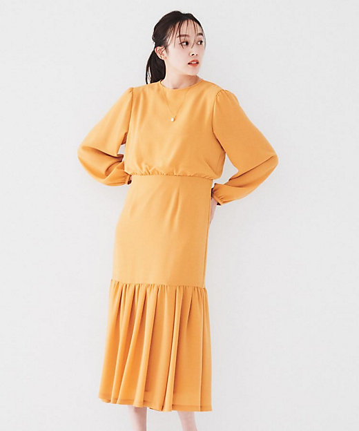 フォーマル／シーズンレス】ジョーゼット ティアードドレス