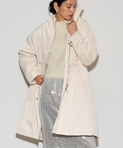 スタンドカラードロストギャバコート／モッズコート