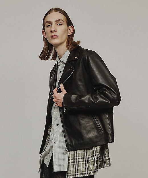 ラムレザーダブルライダースジャケット（2002300389） | tk