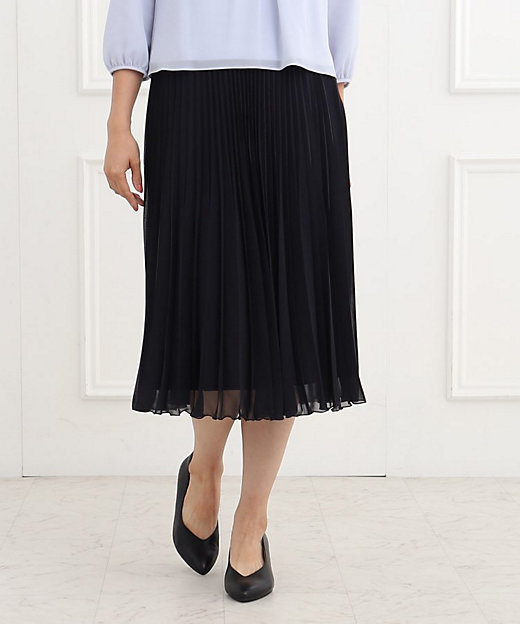 フォーマル／洗える】シフォンジョーゼットプリーツスカート