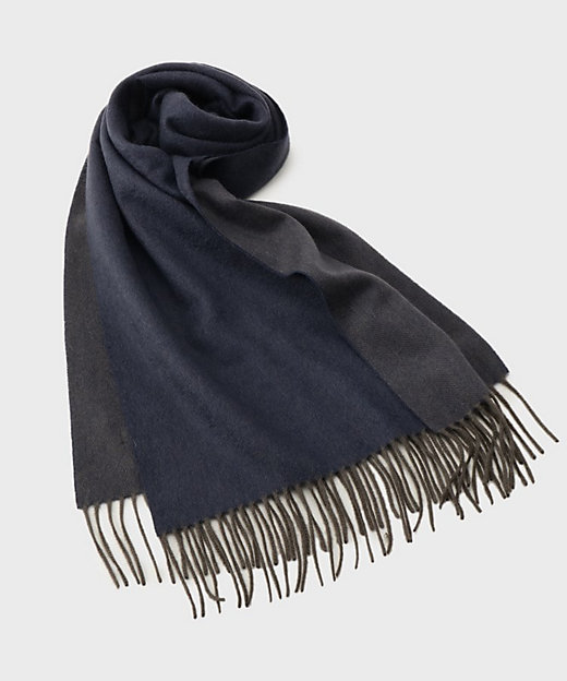 洗えるカシミヤ】大きめシングルリバー マフラー