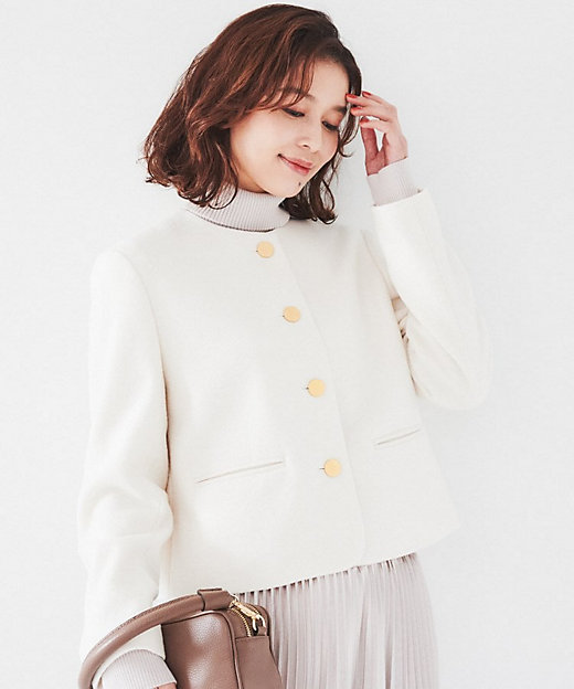 日本製／短ジャケ】ブークレークロップドジャケット