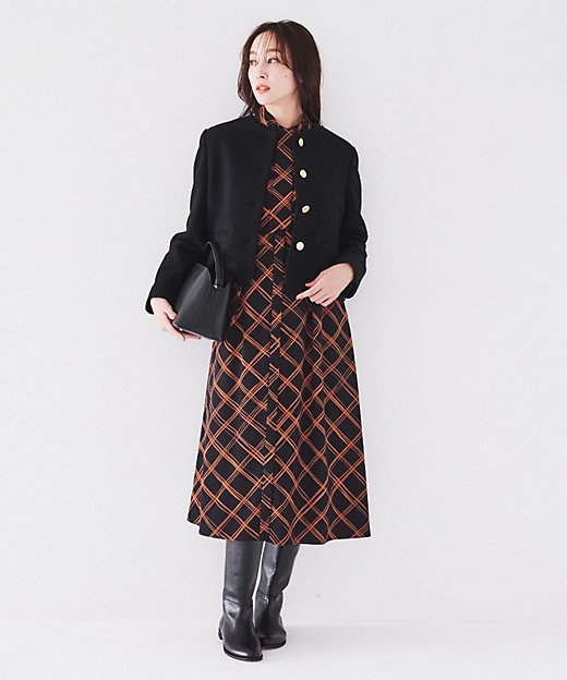 日本製／短ジャケ】ブークレークロップドジャケット