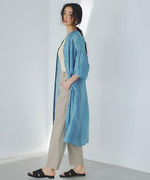 シアーシャツワンピース【洗濯機洗い可】（2002440298