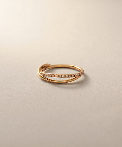 K10ダイヤモンド クロスライン リング（2002461370