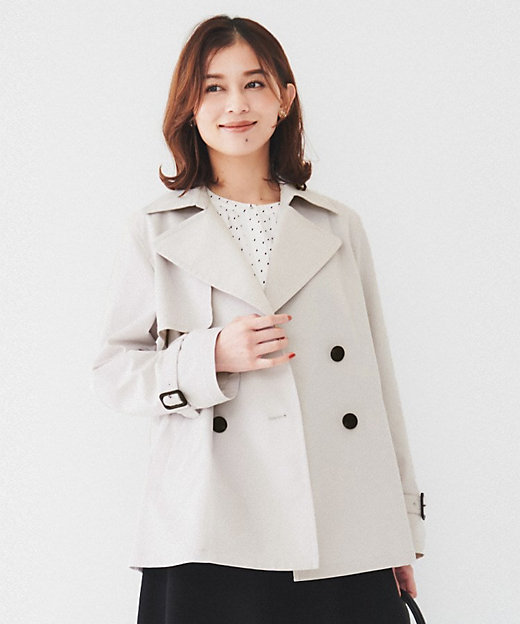 洗える／ストレッチ】ショートトレンチコート（2002407066