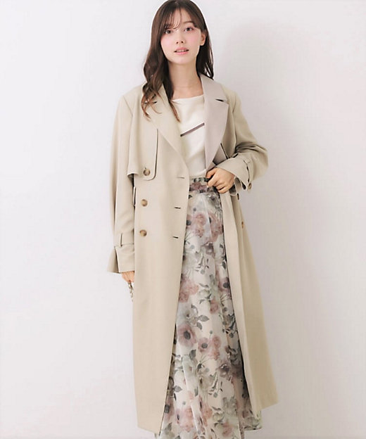 撥水・通勤・大人可愛い】ロングトレンチ（2002415775