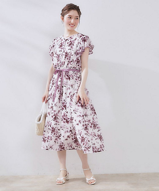 花柄・華やか・一枚で着映え】サマーフラワーブーケワンピース