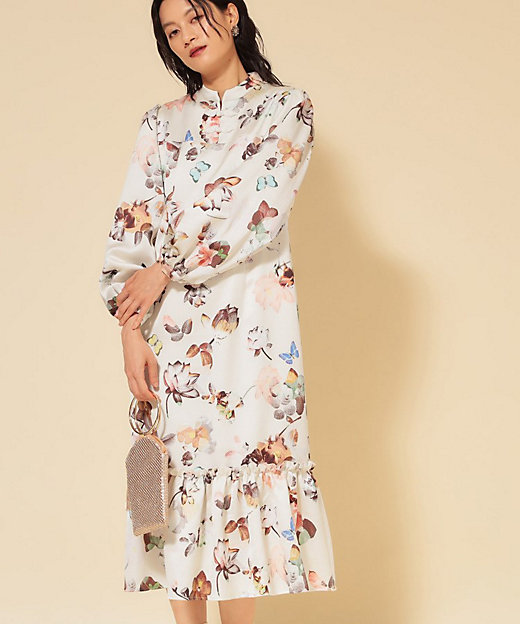COLLECTION LINE】チャイナ花柄ワンピース