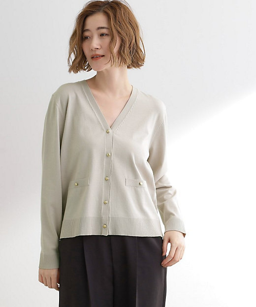 アンサンブル対応】金ボタンVネックカーディガン