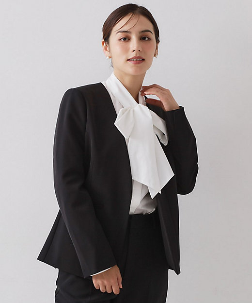 ≪通勤・セレモニー／セットアップ対応≫ Vネックジャケット／ダブル