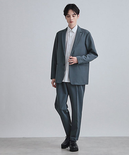 セットアップ対応】360度ストレッチ ワイドテーパードパンツ