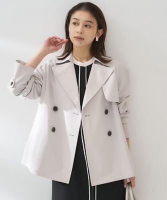 はっ水／洗える／セレモニーにも】タスランショートトレンチコート