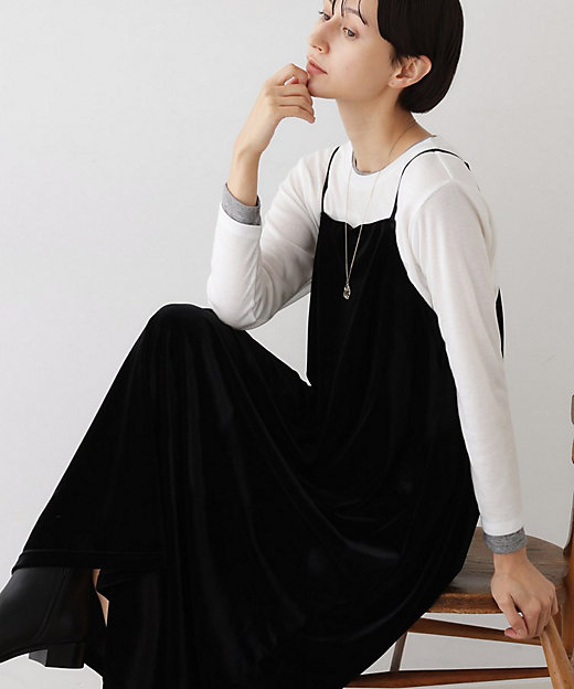 前後2WAY／洗える】ベロアワンピース（2002541596