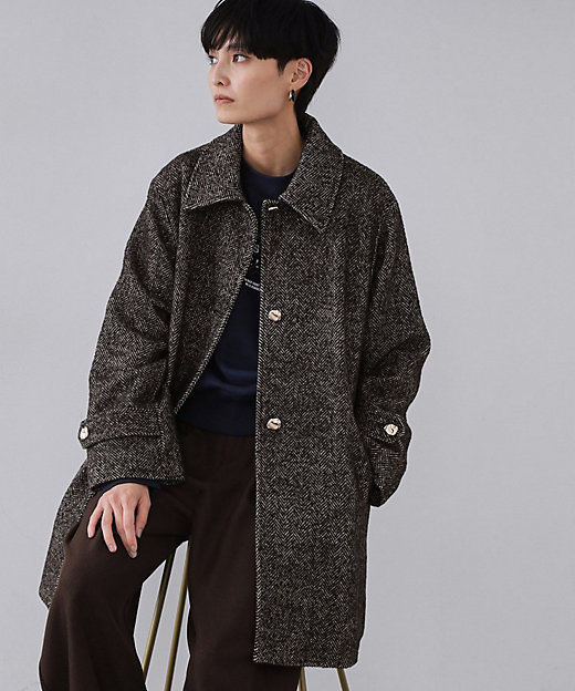 ヘリンボーンステンカラーコート（2002555765） | OPAQUE