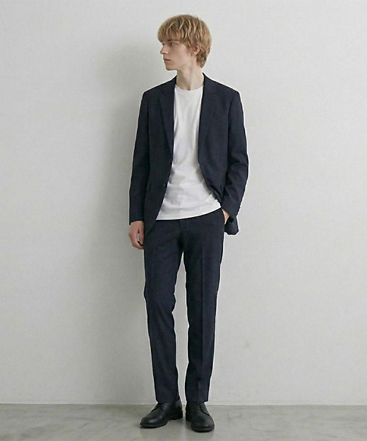 上下2点セット】洗えるピンヘッドストレッチセットアップ／ビジネス