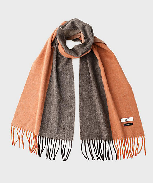 洗えるカシミヤ】ピュアカシミヤ 4面パネルマフラー